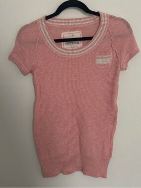 Mossimo Pink Short Sleeve Knit Top